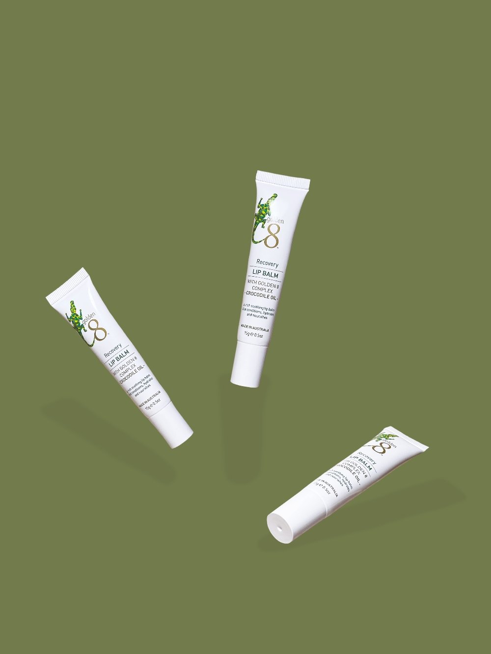 Set of 3 Recovery Lip Balm: One for each purse - Golden 8 Skincare USA
